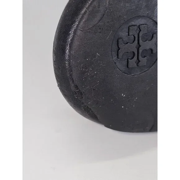 Tory Burch Women's Black Leather Ballet Flat Minnie Travel Flats Size 8 - Picture 2 of 14